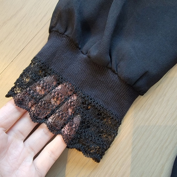 Sandro black smocked babydoll dress - Picture 11 of 11